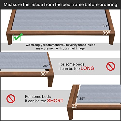 Twin XL Grey 0.75-Inch Heavy Duty Wooden Bunkie Board with Cover V119228