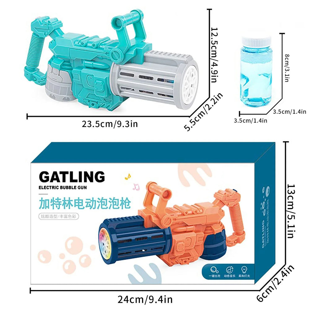 Bubble G-un Children Handheld Gatling Bubble Machine Electric Automatic Blowing Bubbles S735283