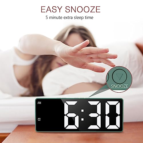 Digital Alarm Clock with USB Charging Port, Dual Alarm, Snooze W92149