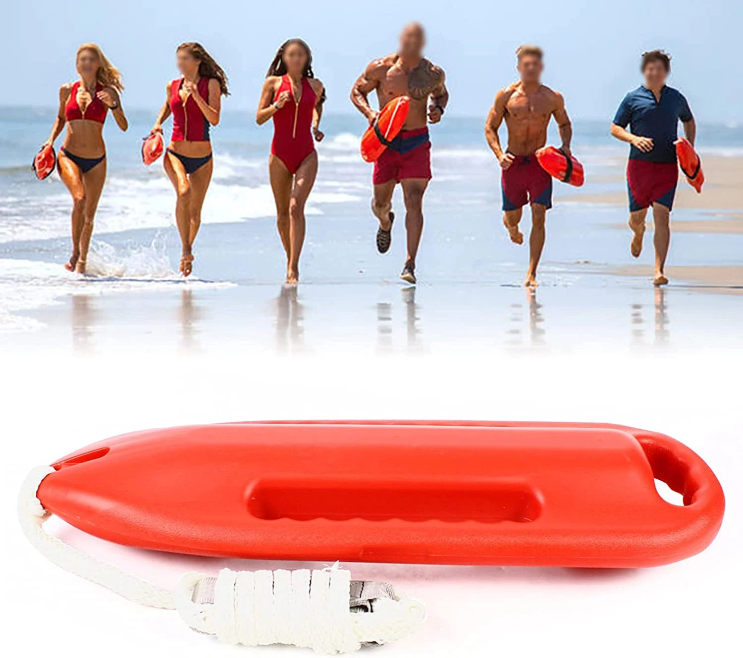 Miumaeov 3 Handle Water Rescue Lifeguard Floatation Device Red U166