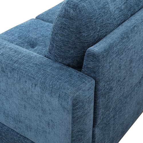 Modern 3-Piece L-Shaped Fabric Couch with Chaise and Storage Ottoman F09915A (Red) N440