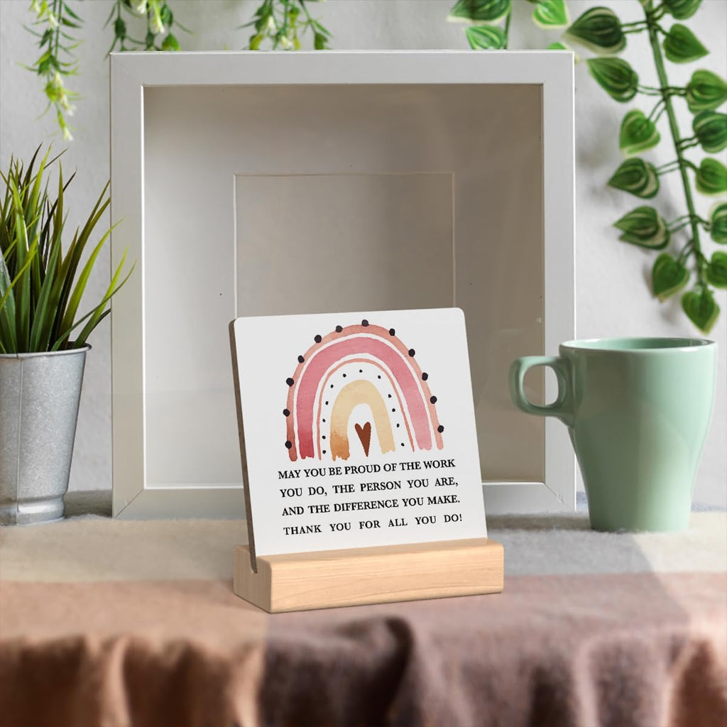 Motivational Desk Decor for Women Office Cubicle 4x4 Inches V537412