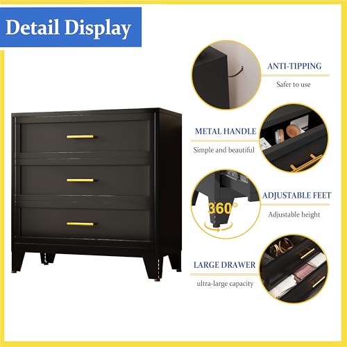 3 Drawer Metal File Cabinet for Storage, Letter/Legal Size, Green E8835