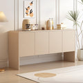 Large 60" Storage Sideboard with 4 Doors, Adjustable Shelves and Rebound Device, Minimalist Style Buffet Cabinet for Living Room and Entryway, Apricot Cream