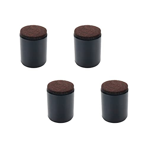 4" Self Adhesive Bed and Furniture Risers，Lift Furniture Risers Steel Bed Risers to Heavy Furniture or Beds Self-Adhesive Furniture Chair Table Risers,Square Black