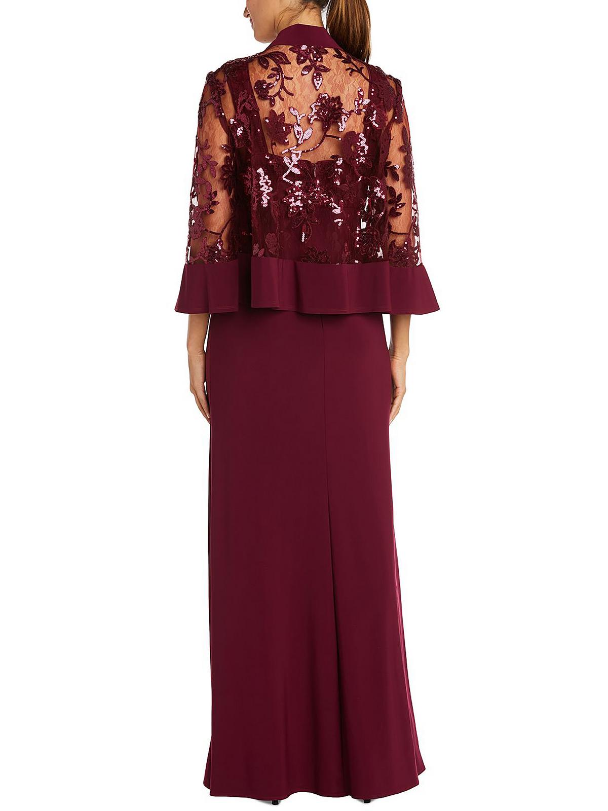 R&M Richards Women's Petites Lace 2PC Evening Dress H80313