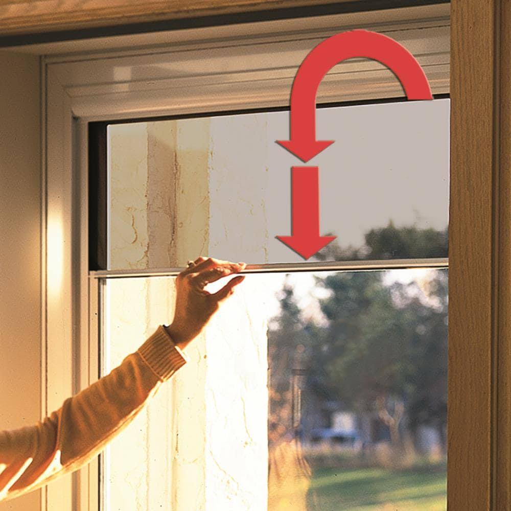Larson Savannah 36-in x 81-in White Mid-View Wood Core Storm Door D4516