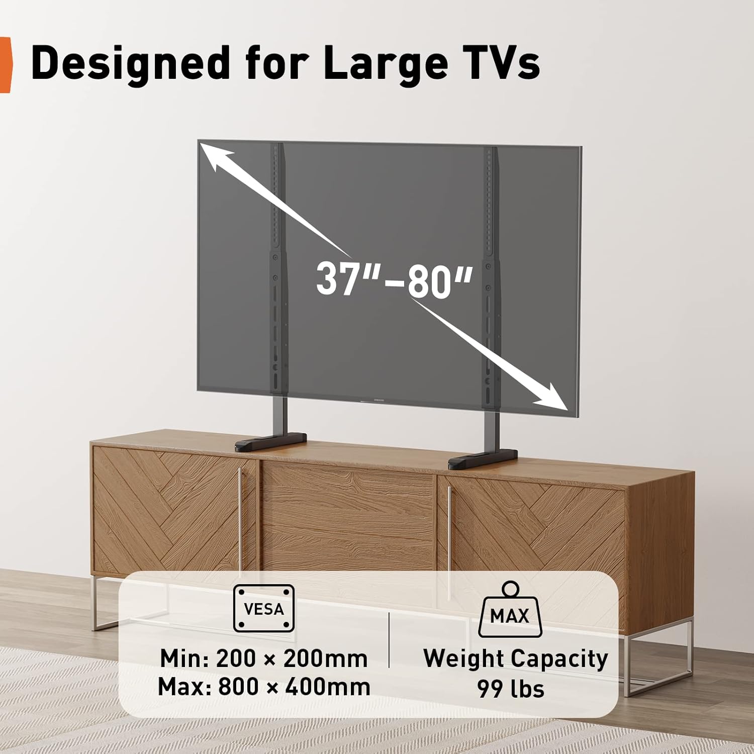 Perlegear Tabletop TV Stand for 23-55 Inch TVs L656707