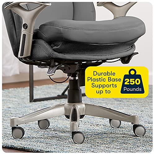 Serta Works Executive Office Chair with Back in Motion Technology, Gray Bonded Leather X1785