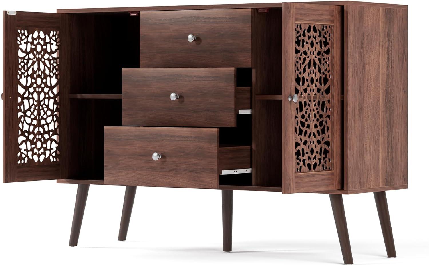 Hollow-Carved Accent Cabinet with 3 Drawers and 2 Doors Z326686