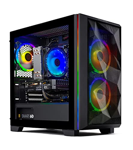 SkyTech Archangel 3.0 Gaming Computer PC Desktop - Ryzen 5 3600 6-Core 3.6GHz, RTX 2060 6G, 500GB SSD, 16GB DDR4 3000, RGB Fans, AC WiFi, Windows 10 Home 64-bit, White