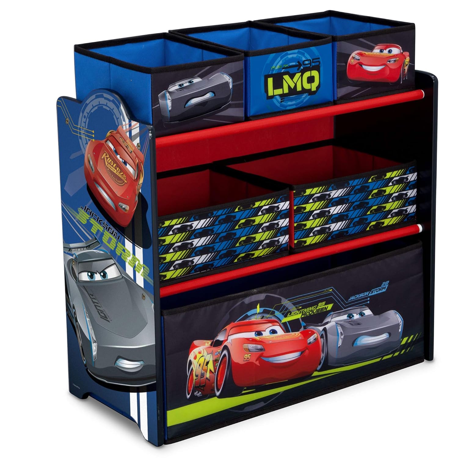 Delta Children Multi-Bin Toy Organizer with Disney/Pixar Cars Table and Chair Set X1318