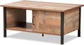 Baxton Studio Vaughan Coffee Tables, Oak Brown/Black