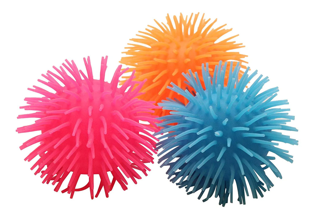 Set of 3 Light Up 5" Puffer Balls Sensory Fidget Stress Balls G47304