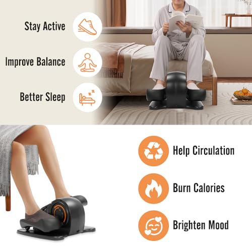 Under Desk Elliptical Electric Seated Pedal Exerciser with Remote Control U141