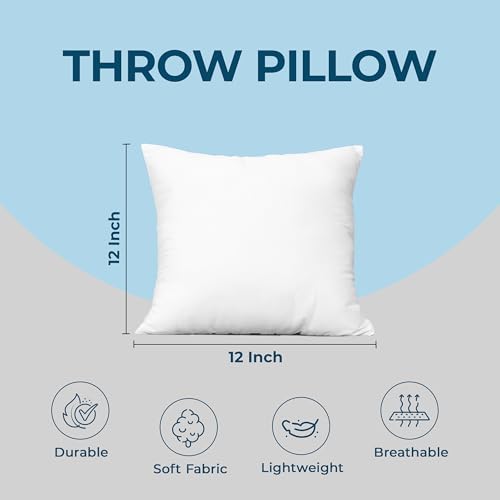 Utopia Bedding Throw Pillows 18x18 Inches, White, Set of 1 F895