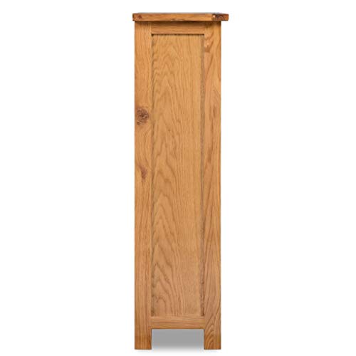 3-Tier Wooden Bookshelf with Storage Shelves, Solid Oak Wood Z918084