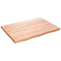 vidaXL Solid Oak Wood Wall Shelf with Varnish Finish – Handmade Live Edge Design, Versatile and Spacious Storage Surface