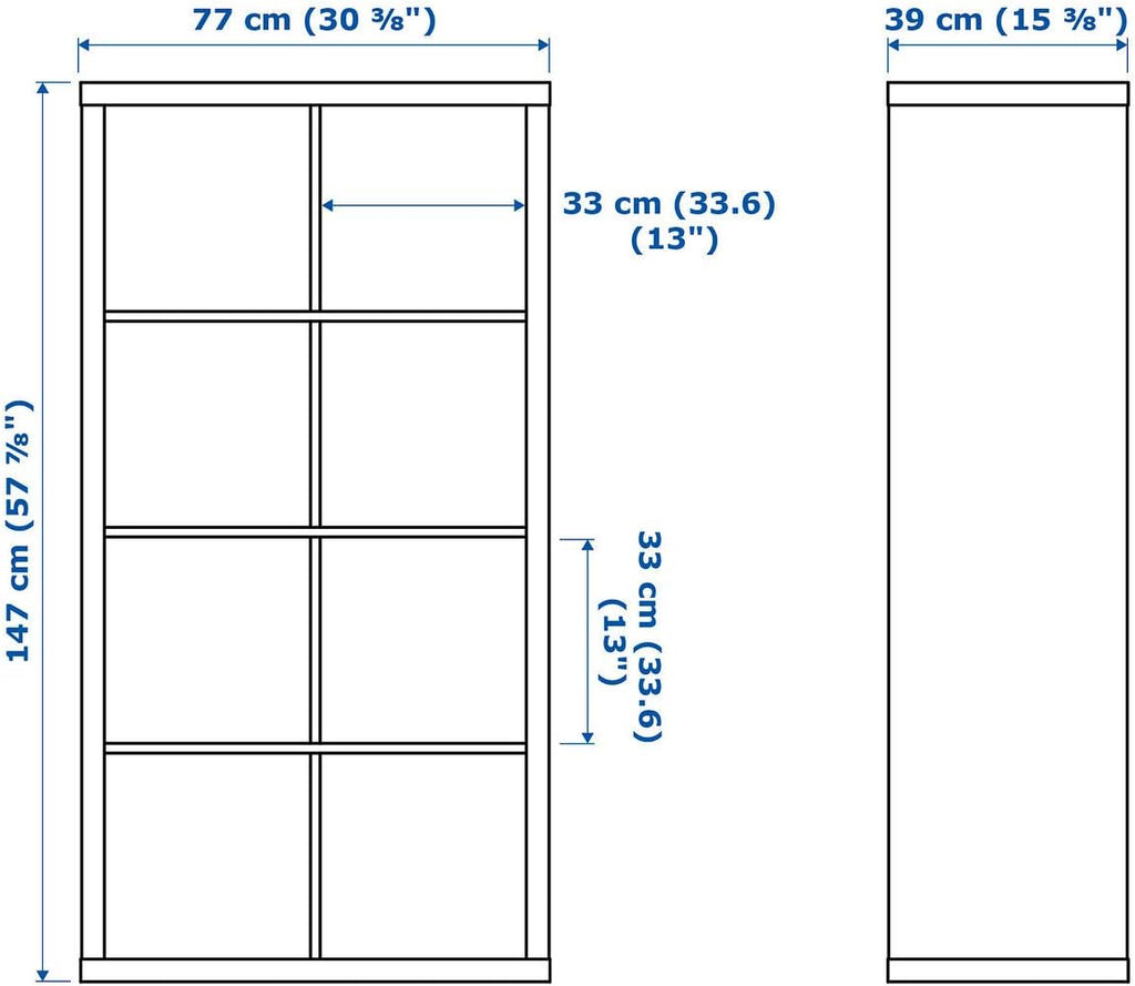 IKEA KALLAX Shelving Unit White 8 Shelf R482404