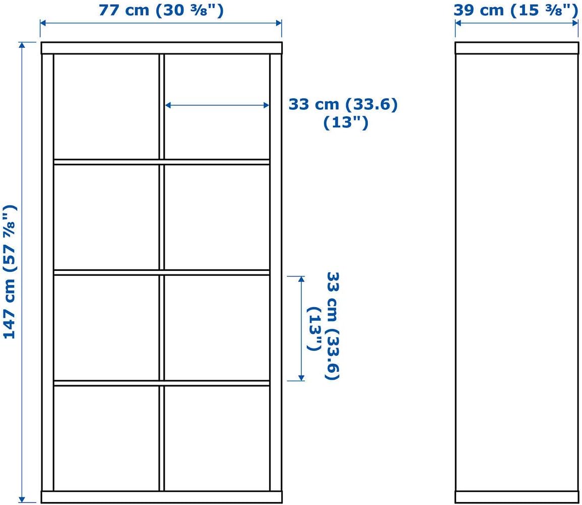 IKEA KALLAX Shelving Unit White 8 Shelf R482404