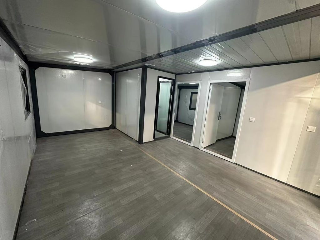 Prefabricated Tiny White House with 2 Bedrooms 1 Bathroom K893