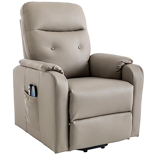 Electric Power Lift Recliner Chair with Massage for Elderly, Grey S3347