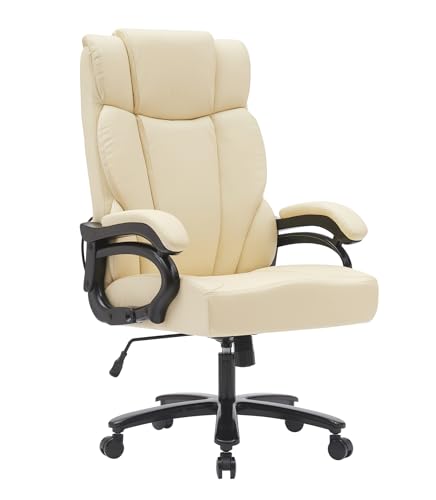 Big and Tall Executive Office Chair Heavy Duty Leather with Lumbar Support P744218