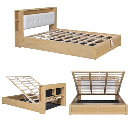 Merax 3-Piece Queen Bedroom Set with Upholstered Bed, Nightstand & Dresser N854