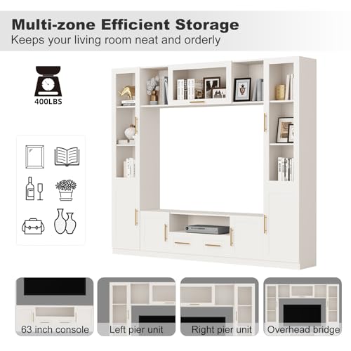 Entertainment Wall Unit for TVs Up to 70", White Z28470