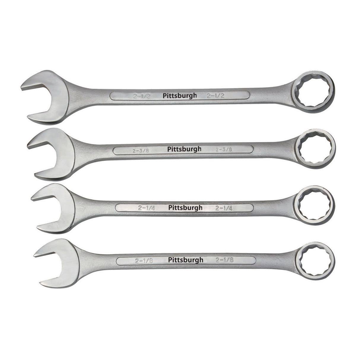 Pittsburgh Super Jumbo SAE Combination Wrench Set, 4 Piece