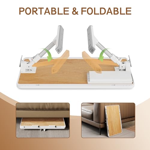 MONOMI Height & Angle Adjustable Laptop Stand for Bed with Storage Drawer N5345