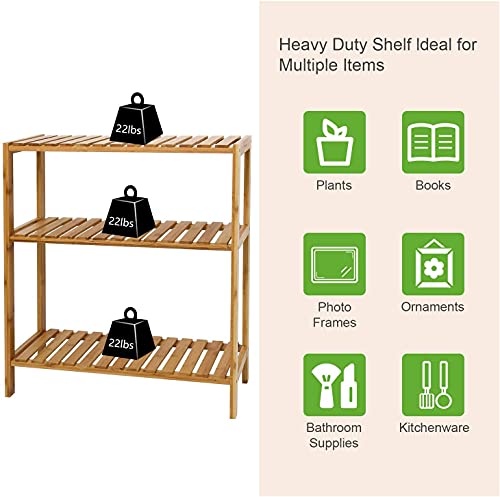 Bamboo Corner Shelf 5-Tier Storage Rack for Bathroom Kitchen K667