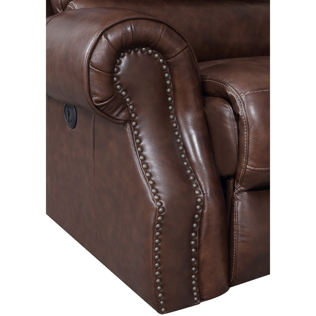 Picket House Furnishings Williams Power Motion Loveseat Saddle Brown U128357