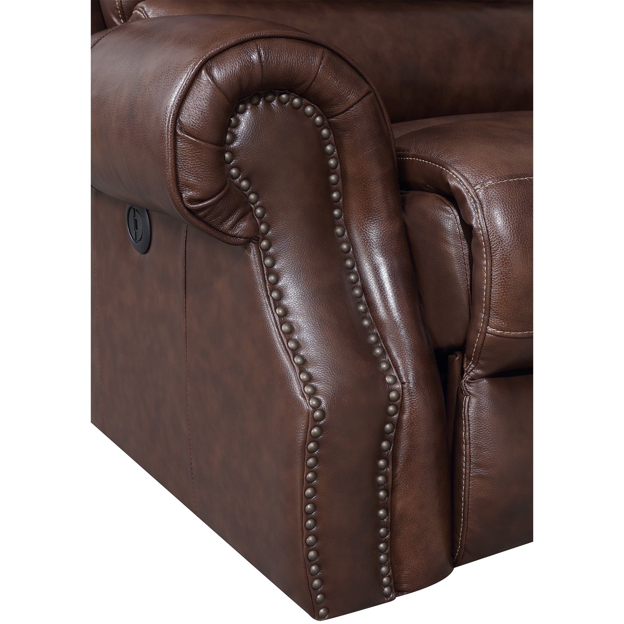 Picket House Furnishings Williams Power Motion Loveseat Saddle Brown U128357