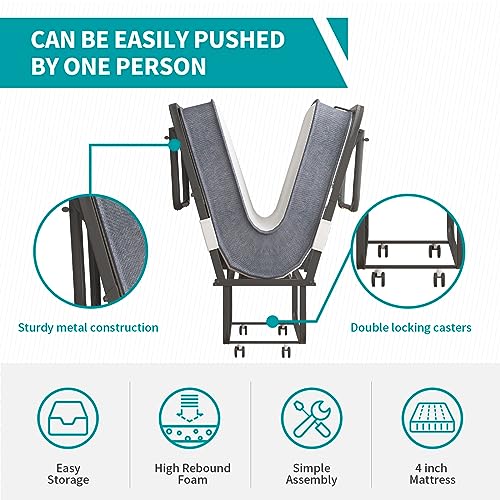 BALUS Folding Bed with 5" Memory Foam Mattress for Adults K9246
