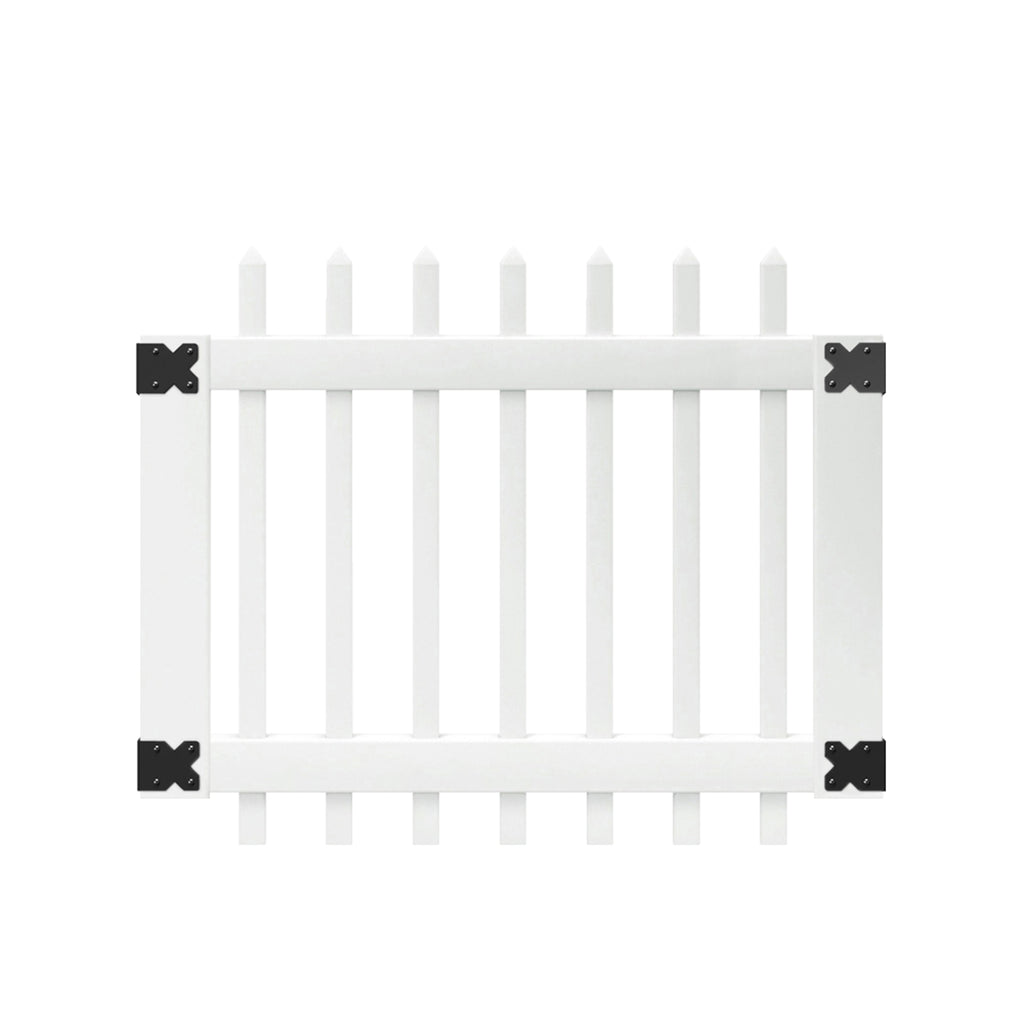 Outdoor Essentials Chelsea 3 ft. x 42 in. White Vinyl Picket Fence Gate