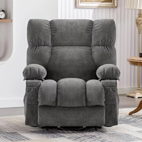 Power Lift Recliner Chair for Elderly with Heat and Massage, Gray E121