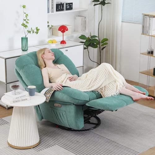 EDWELL Power Recliner Chair with Heat and Massage, Swivel Rocking for Adults R3653