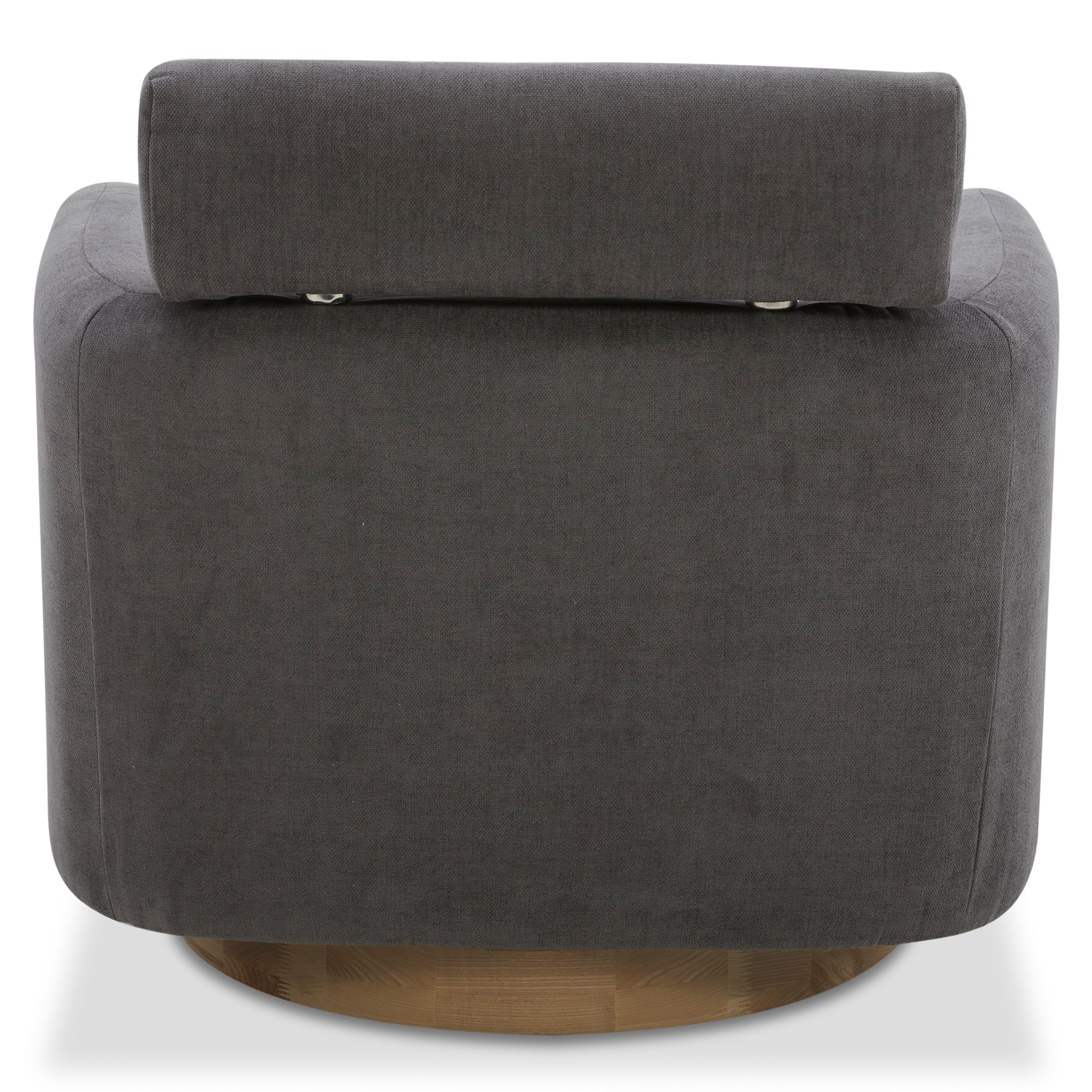 CHITA Modern Swivel Accent Barrel Chair with Adjustable Backrest, Dark Gray W197