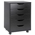ZENY 5 Drawers Chest, Mobile File Cabinet with Casters, Home Office Storage Cabinet Under Desk Cabinet Storage Drawers Desk (White)