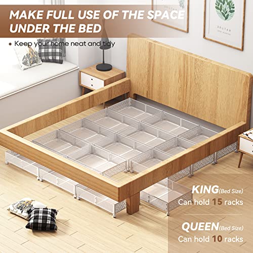 PHINOX Under Bed Storage Containers with Wheels, 4 Pack Y65751