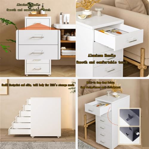 Metal Mobile File Cabinet with Lock Casters for Home Office O369561