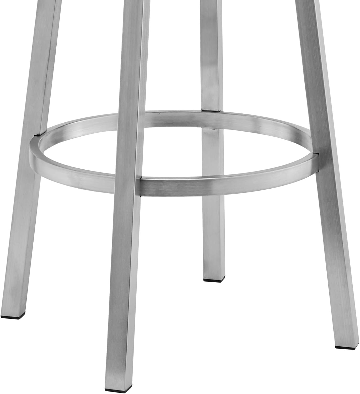 Armen Living Cohen 26" Black Faux Leather Swivel Bar Stool H286027