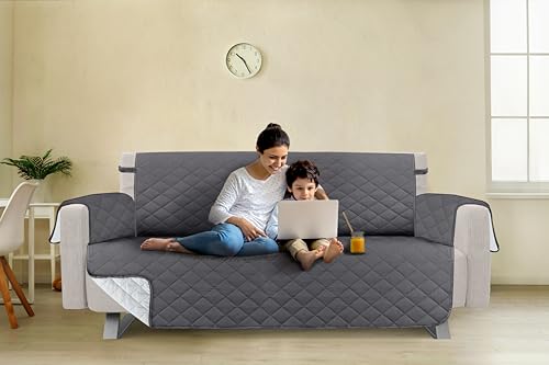 Utopia Bedding Reversible Oversized Sofa Couch Cover, Water Resistant Slipcover, 3.5 Seater, Brown/Beige E27542