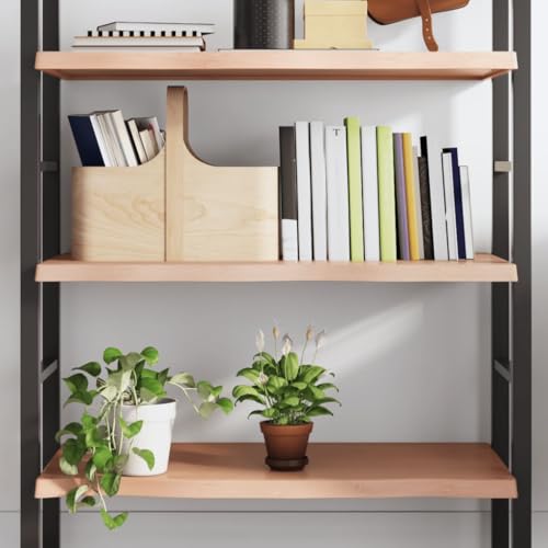 vidaXL Solid Oak Wood Wall Shelf with Varnish Finish R8205