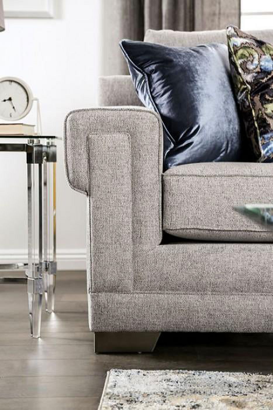 Atherstone Chenille Sofa and Loveseat in Light Gray C698