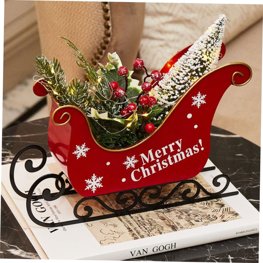 ifundom Christmas Sleigh Iron Table Decor C587925