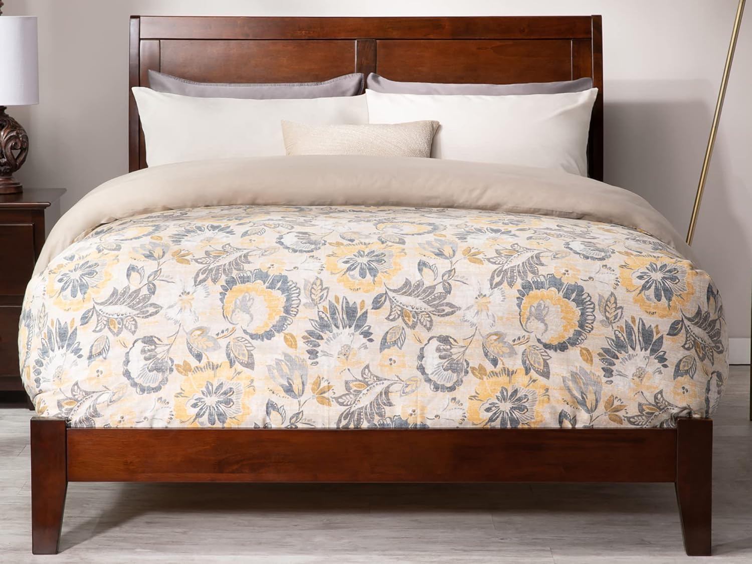 AFI Portland Low Profile Wood Platform Bed King Walnut G882