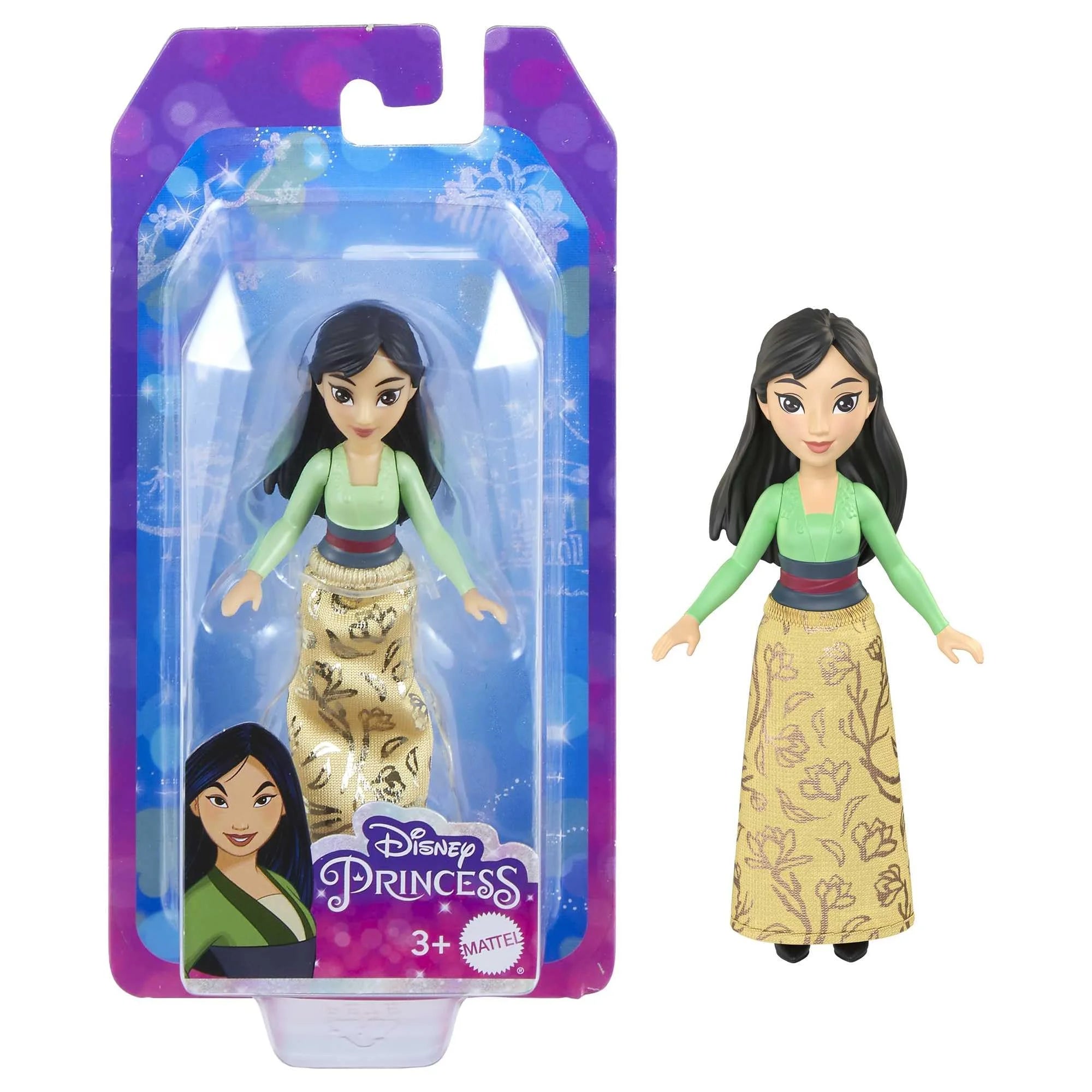 Disney Princess 3.5-inch Small Doll 2-Pack - Tiana & Mulan F8017