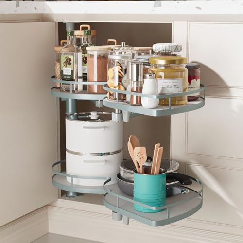 Blind Corner Cabinet Organizer 36" Pull Out 2 Tier Soft Close N12010